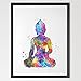 Dignovel Studios 8X10 Buddha Yoga Pose Watercolor illustration Art Print Wall Art Poster Home Decor Giclee Wall Art Hanging Living Room Art Birthday Gift N377