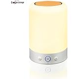 Toprime Wireless Bluetooth Speakers with Smart Touch LED Mood Lamp Muisc Player/ Hands-free Bluetooth Speakerphone TF Card Supported Music Player