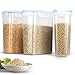 Duramont Cereal & Dry Food Storage Container set of 3 (16.9 Cup 135.2oz) Airtight Lid - Suitable For Cereal, Flour, Sugar, Coffee, Rice, Snacks, Pet Food