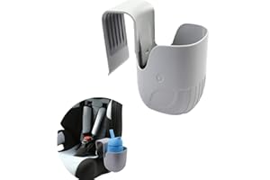 WEDFEIR Child Cup Holder for Convertible Car Seats, Car Seat Cup Holder, Baby Stroller Cup Holer Wheelchair Cup Holder, Child Cup Holders Compatible with The Majority of Car Seat Models – Grey