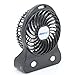 innobay 3-inch Mini Handy Portable Rechargeable Fan Operated by 18650 Lithium Battery, 3 Speeds, 1 Led Night Light, Perfect Size to Put in Hand Bag and Pocket (Black)