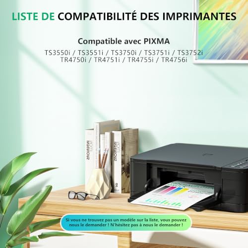 NewLift 575XL 576XL Cartouche d'encre Compatible Cartouche Canon 575 et 576 PG575XL CL576XL pour Canon Pixma TS3551i TR4755i TS3750i TS3550i TR4750i TS3751i TR4751i TR4756i (Noir, Couleur 2-Pack)