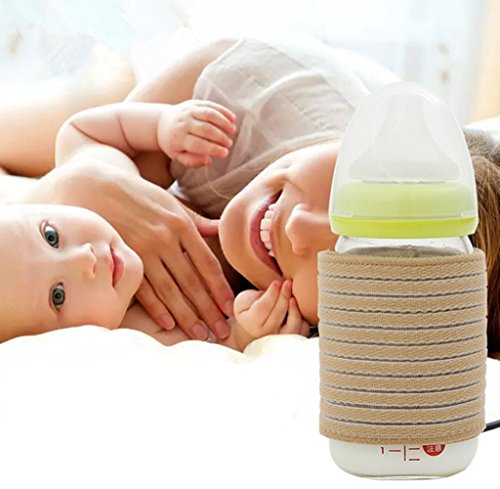 USB Milk Bottle Warmer, Lsgoodcare USB Multifunction Coffee Milk Tea Mug Beverage Hand Warmer for Car Travel Home Office Ect, 5V 8W, Coffe