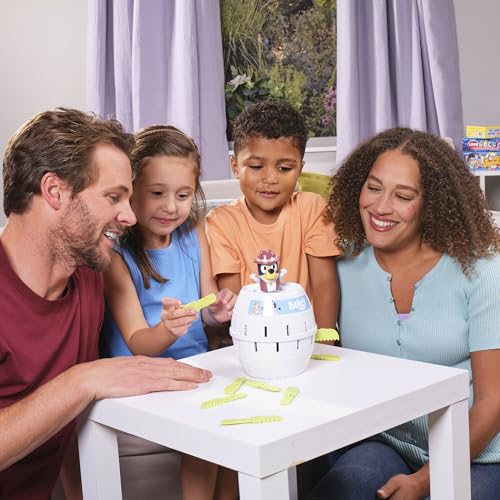TOMY Pop Up Bluey Kids Game- Family and Preschool Games for Family Game Night - Winter Break Activities- Girls and Boys Games - 2-4 Players - Ages 4 Years and Up