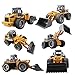 fisca RC Wheeled Front Loader Remote Control Bulldozer Truck 6 Channel 2.4G Alloy Vehicle Tractor Toy with Lights