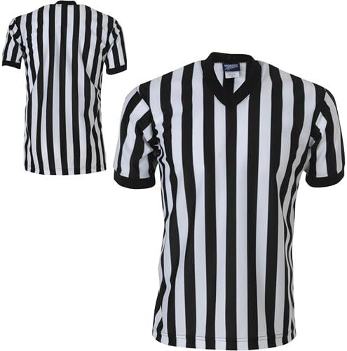 Dalco Men’s Basketball Referee Officials Shirt V Neck Moisture Wicking Comfort Fit (XXL)