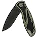 Kershaw Blur, Olive/Black Pocket Knife (1670OLBLK); 3.4" Black DLC-Coated 14C28N Steel Blade, Olive Anodized Aluminum Handle, Black Trac-Tec Inserts, SpeedSafe Opening, Reversible Pocketclip; 3.9 OZ primary