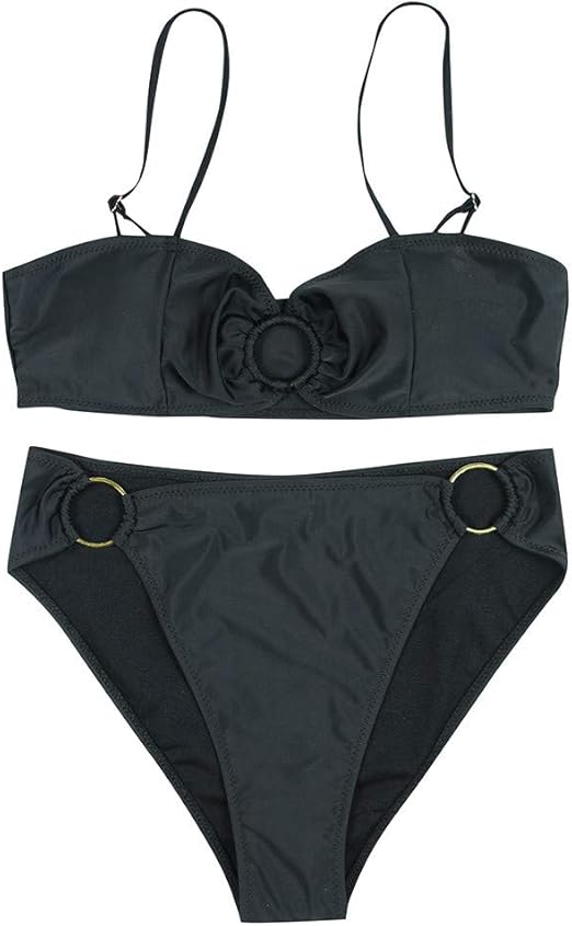 Lialbert Bikini de dos piezas para mujer, estampado de leopardo, push