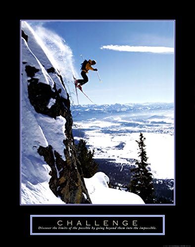 Challenge: Skier Art Print 22 x 28in