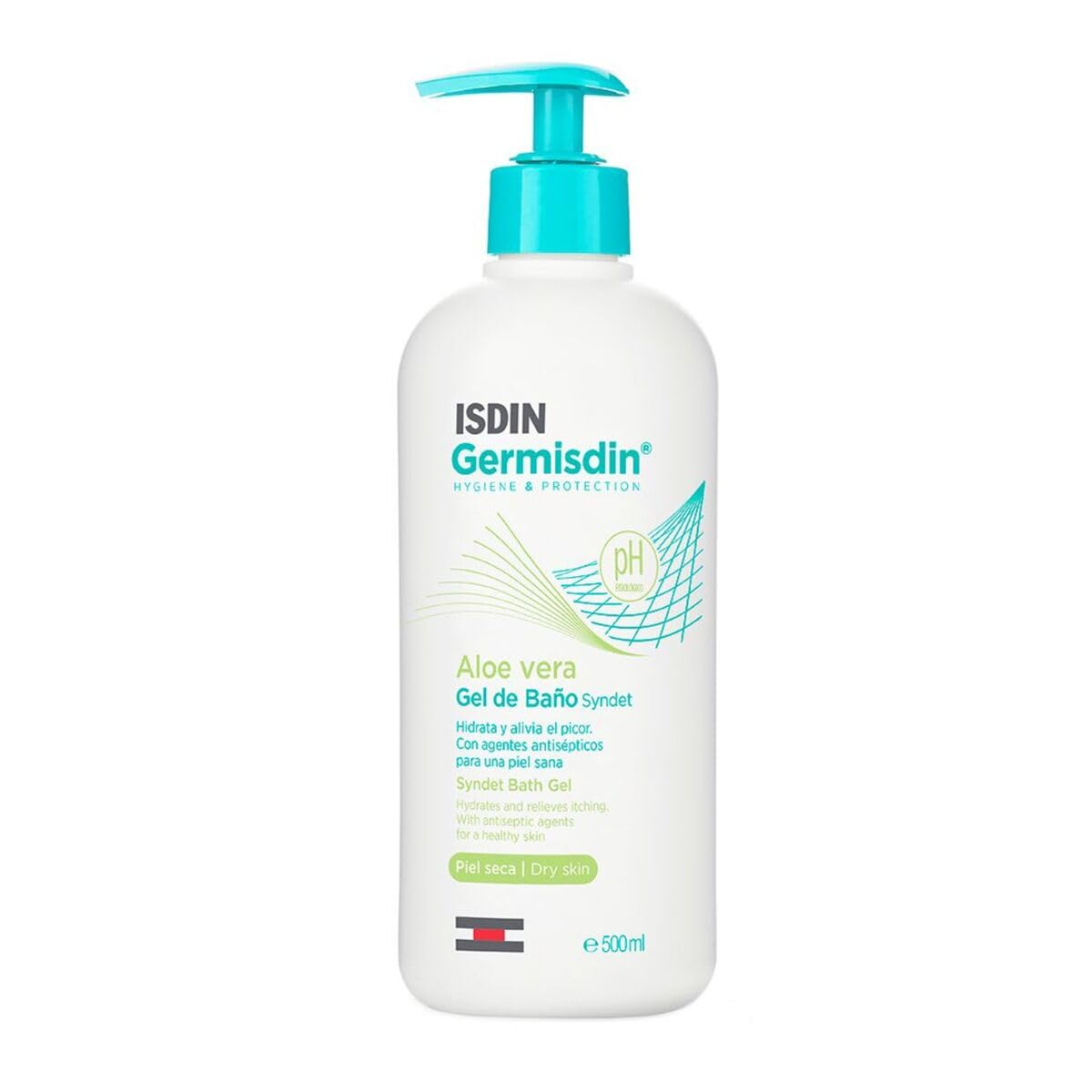 Isdin Germisdin - Aloe Vera Gel Detergente Pelle Secca Con Prurito, 500ml