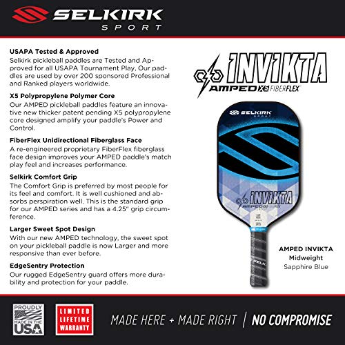 Selkirk Amped Pickleball Paddles Made in The USA Use The Paddle of