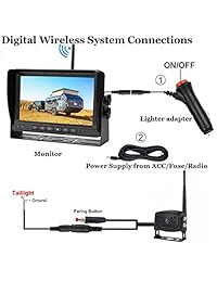 Sistema de cámara de respaldo inalámbrico digital iStrong para rvv   camión   remolque   quinta rueda   gama de autocaravanas 450 pies sin parpadeos con el kit de monitor de 7 '' Vista posterior   cámara de visión frontal IP69 a prueba de agua