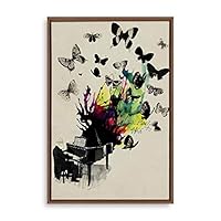 Framed Canvas Wall Art Abstract Colorful Canvas Prints Home Artwork Decoration for Living Room,Bedroom - 16x24 inches