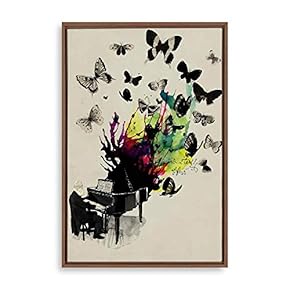 Framed Canvas Wall Art Abstract Colorful Canvas Prints Home Artwork Decoration for Living Room,Bedroom - 24x36 inches