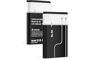JDIRLDL 2 Pieces BL-5C Battery, 3000mAh New Upgraded 3.7V Li-ion Higher Capacity Battery Replacement for Household Radio, bt Speaker, Camera
