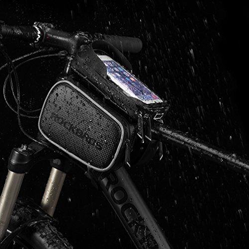 image for RockBros Bike Bag Waterproof Top Tube Phone Bag Front Frame Mountain B