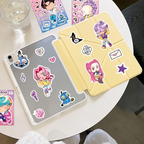 Hunte 24 Sheets Stickers for Kids - DIY Cartoon Movie Sticker Set Makeup Stickers for Girls and Boys, Great for Class Rewards, Anime Inspired Crafts and