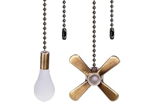 DAYONE Ceiling Fan Pull Chains 13.6 Inches Fan Pulls 2 Pcs Ceiling Fan Pull Cord Fan Pull Set for Ceiling Fan Light and Lamps