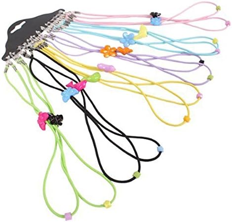 Skydume 12pcs Colorful Elastic Adjustable Kids Eyeglass Rope Cord Chains Holder Eyewear Eyeglass Cord Strap Rope