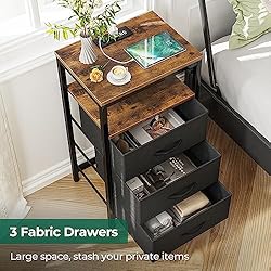 Huuger Nightstands Set of 2, 27.6 Inch End Tables