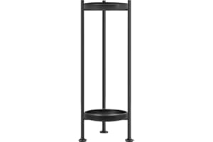 Lilybud--lily Plant Stand Indoor Outdoor, 2 Tier Iron Plant Stand, 30'' Tall Plant Stand Outdoor, Metal Plant Stands for Indoor Plants, Balcony, Living Room
