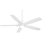 Minka-Aire F717L-WHF Kelvyn 52-Inch Ceiling Fan with Integrated CCT LED Light Kit in Flat White Finish