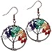 SUNYIK Mixed Stone Stone Dangle Earrings for Women(Copper Plated)