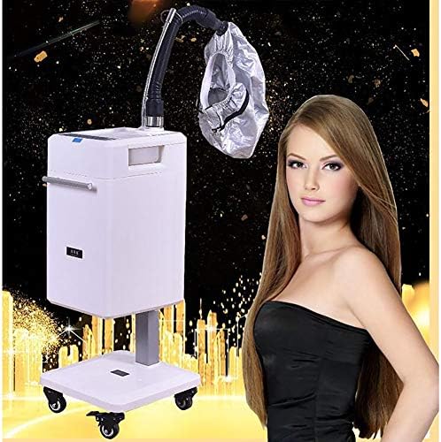 600W Hair Steamer Multifunction Color Processor Hair Dryer Stand Up Rolling Base with 4 Wheels Salon Spa Equipment (White)