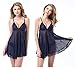 Fedo Design Women's Sexy Lingerie Hot Fashion Three sets Of Sexy Nightgown, Medium, Blue