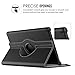 MoKo Case for Fire HD 10 Tablet (7th and 9th Generation, 2017 and 2019 Release) 10” - 360 Degree Rotating Swivel Stand Cover with Auto Wake/Sleep for Fire HD 10.1 Inch, Black