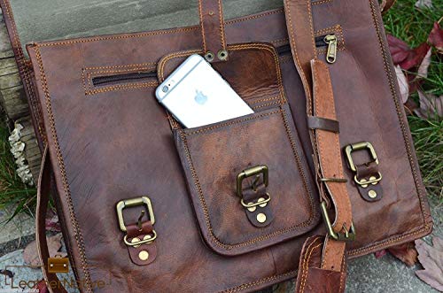 Leather Native Handmade 15" Brand New Crossbody Messenger Courier Large Unisex Genuine Vintage Leather Messenger Laptop Briefcase Satchel Bag Gift Men Women Laptop Spring Sale!