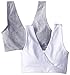 Lamaze Maternity Women's 2 Pack Soft Sleep Bra, White/Heather Grey, Medium
