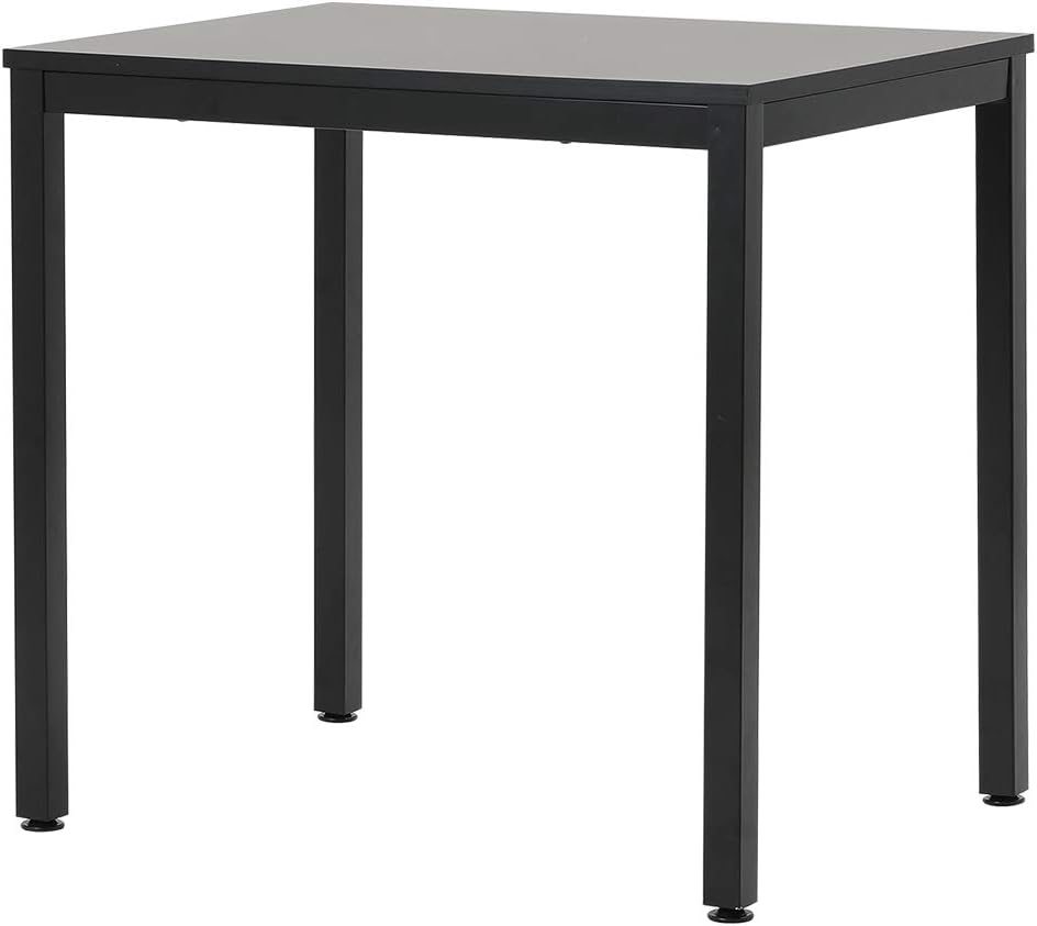 Roomnhome Bistro Table/Bar Table, 31.5"/47'' Dining, Solid Metal Frame, Sturdy Table/Bar Table with MDF Top with 29.5" / 33'' Height (Indoor Use Recommended) (Table/Black): Furniture & Decor