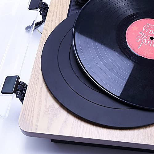 Turntable Platter Mat, 12" Silicone Rubber Slipmat Universal to All Hi