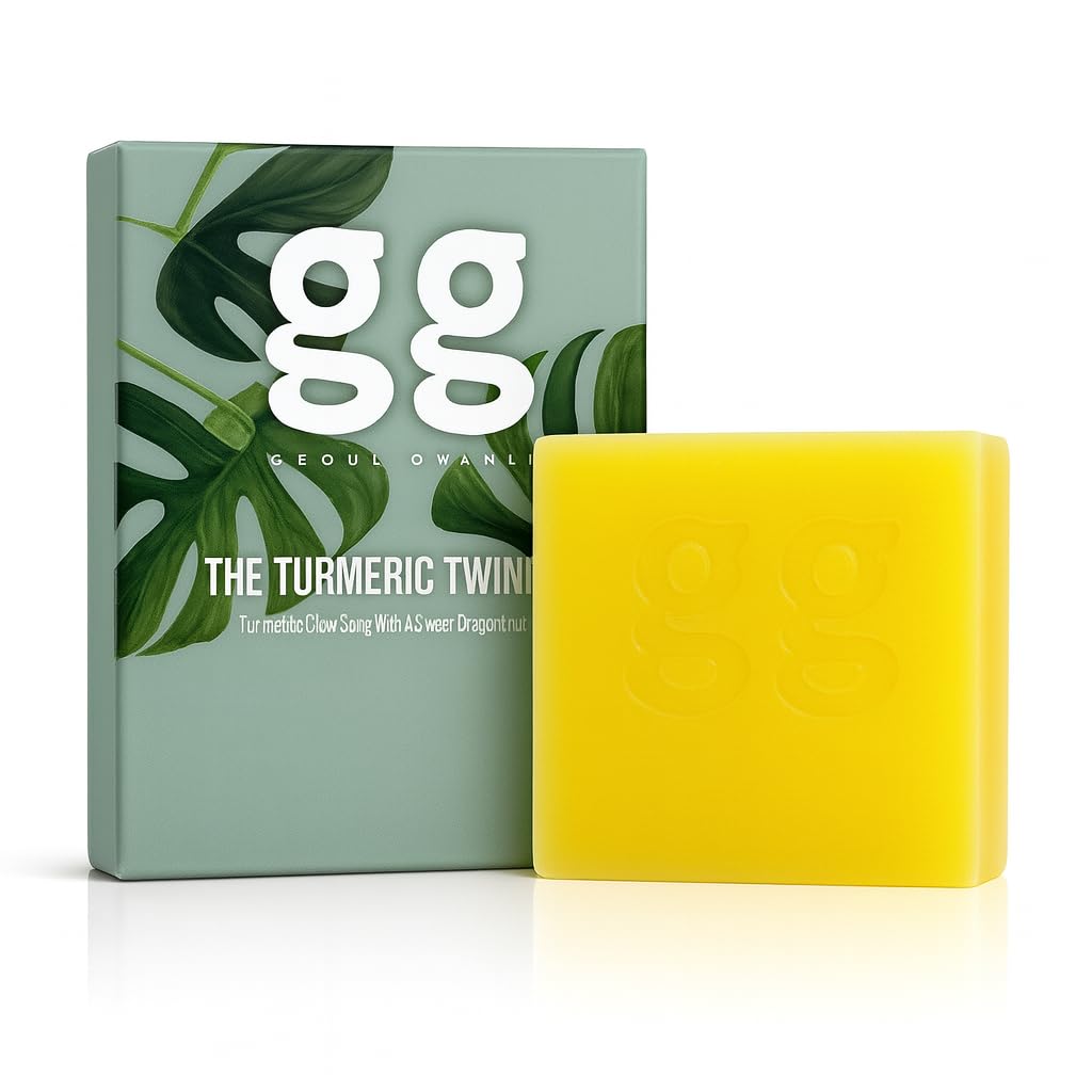 Turmeric Soap 110g – Brightening & Exfoliating Bar for Acne, Dark Spots, Hyperpigmentation, Anti-Aging – Organic, Vegan, Skin-Friendly Natural Skincare