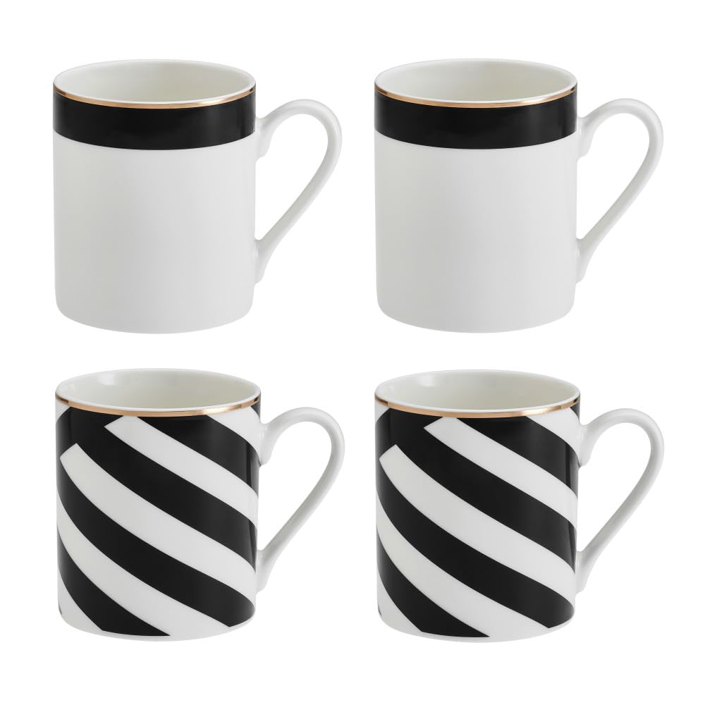 MIKASA Luxe Deco 4pc Fine China Mug Set, 380ml, Gift Boxed — image 1