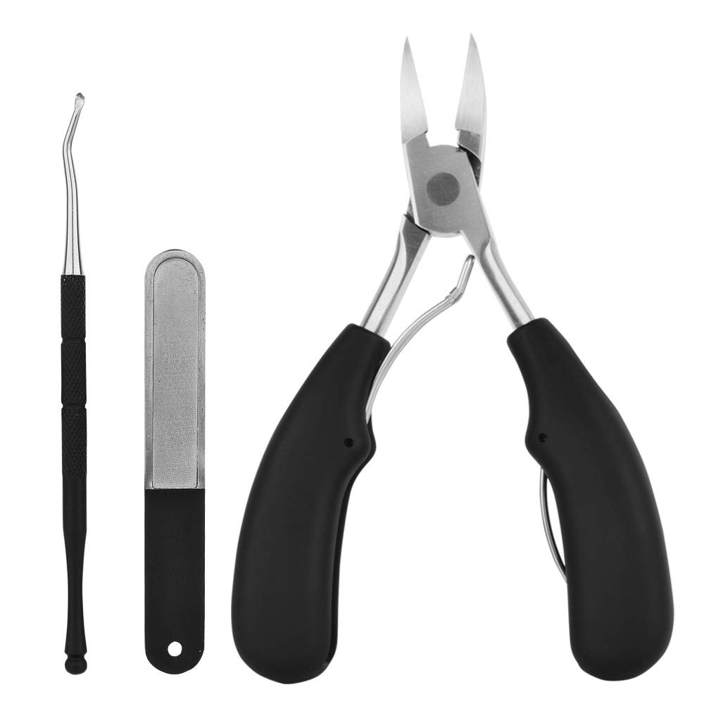 HYCKee Precision Nail Clippers Pedicure Tools Toenail Clippers for Thick Nails or Ingrown Toenails Black Box