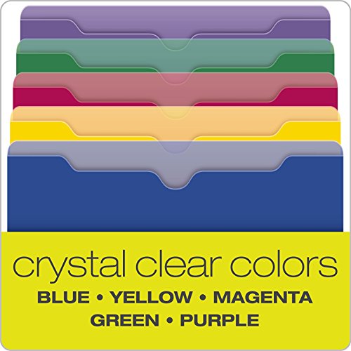 Pendaflex Translucent Poly File Jackets, Letter Size, Assorted Colors