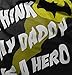 Brisco Brands I Think My Daddy is a Hero Superhero Newborn Baby Boy Girl Romper Black