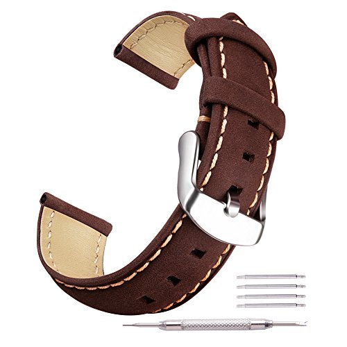 Ritche dark brown 18mm leather watch bands replacement …