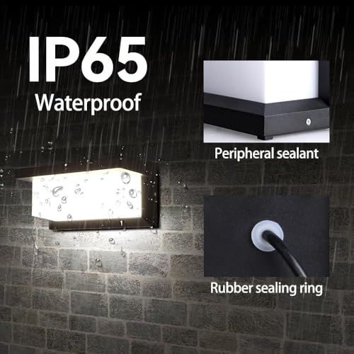 CHENBEN Outdoor Wall Light, 3000 K 18 W Outdoor Light, IP65 Waterproof Outdoor Lamp, Aluminium LED Outdoor Light for Garden, Terrace, Porch, Patio, Garage