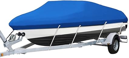14 15 16 ft Trailerable Boat Cover V-hull Fish Ski Bass Waterproof Heavy Duty