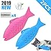 Dillitop Catnip Toys for Cats, Natural Rubber Simulation Fish Shape Interactive Cat Toys, Effective Cat Teeth Cleaning Dental Care Chew Stick for Pet Cat Kitten -2 Pack