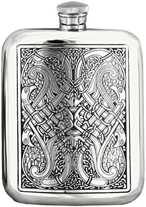 Premium Celtic Design Pewter Flask