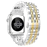 Apple Watch Band, NO1seller Top Premium Solid Stainless Steel Apple Watch Band Strap Wrist Band Unique Polishing Business Replacement for Apple Watch Series 3, Series 2, Series 1