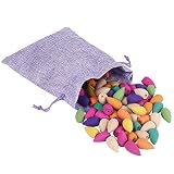 Backflow Incense Cones 100 Pcs | 10 Mixed Natural Scents - Apple Rose Lily Tulips Rosemary Lavender and More | Backflow Cones for Backflow Incense Burner Holder by Feelin' Homey