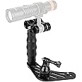 OrcaTorch H02 Underwater Camera Tray Kit for gopro, Universal Waterproof Camera housing Handheld Grip Video Stabilizer Holder, for Underwater Photography