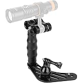 ORCATORCH H02 Underwater Camera Tray Kit for GoPro | Aluminum Alloy Tray &amp; Grip, Mount Camera &amp; Dive Lights, Dual Handle Control, Reduce Shake, Stable Underwater Photography