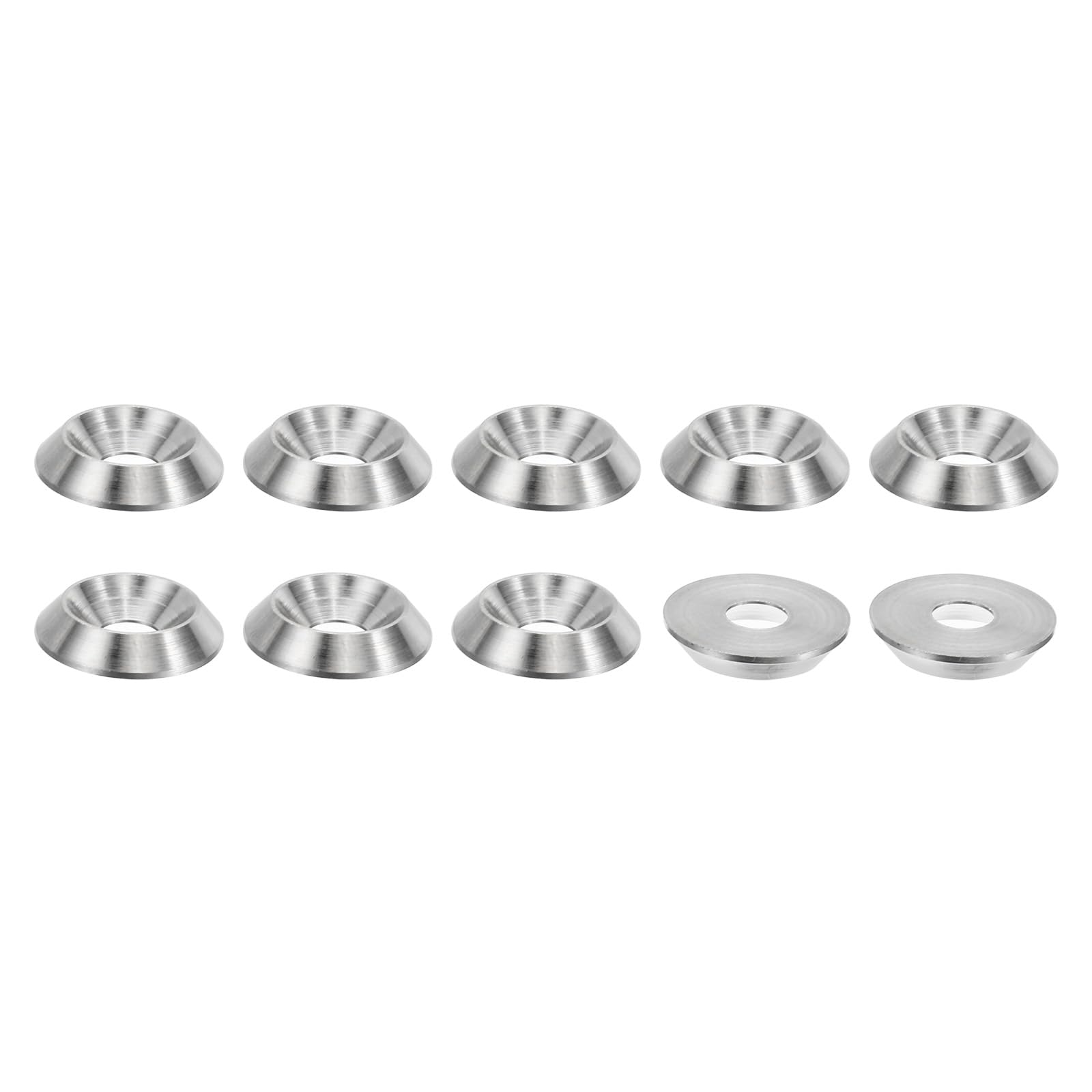 PATIKIL M5 Finish Countersunk Washer, 10pcs 16mm Dia. 3.5mm Tall Solid 304 Stainless Steel CNC Finish Cup Washer Screw Head Gasket for Industrial Construction — image 1