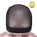 Leeons 5Pack Spandex Dome Style Wig Cap,Ultra Stretch Black Dome Cap,Elastic Hairnets Wig Caps for Men Women